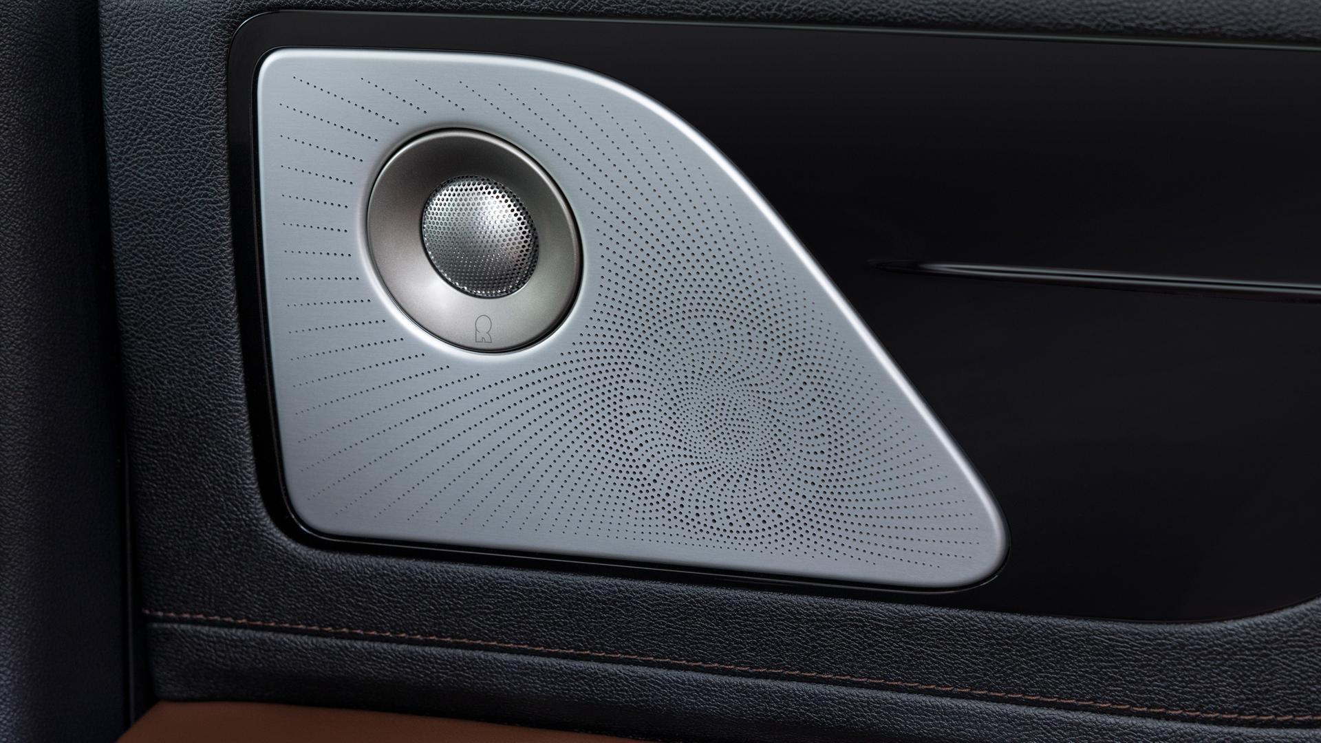 A speaker cover of the audio system in a 2026 Lincoln Aviator