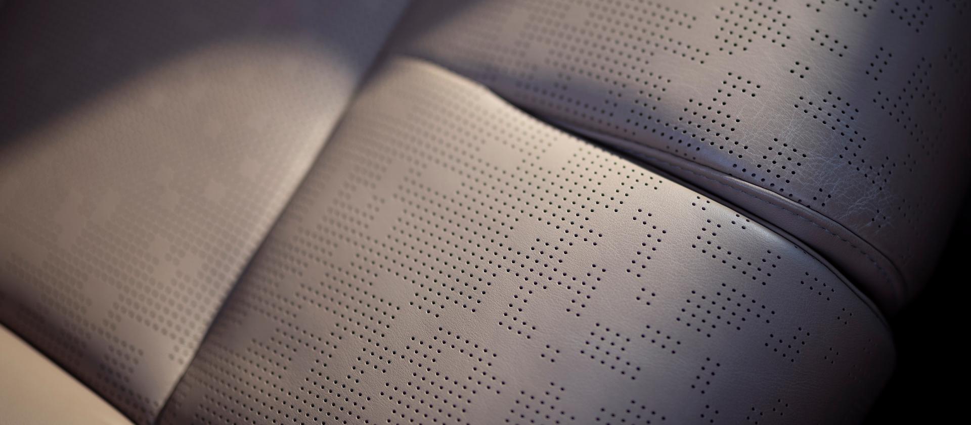 A closeup of the Enlighten theme Opulence Leather seating surfaces in a 2026 Lincoln Black Label Navigator® SUV