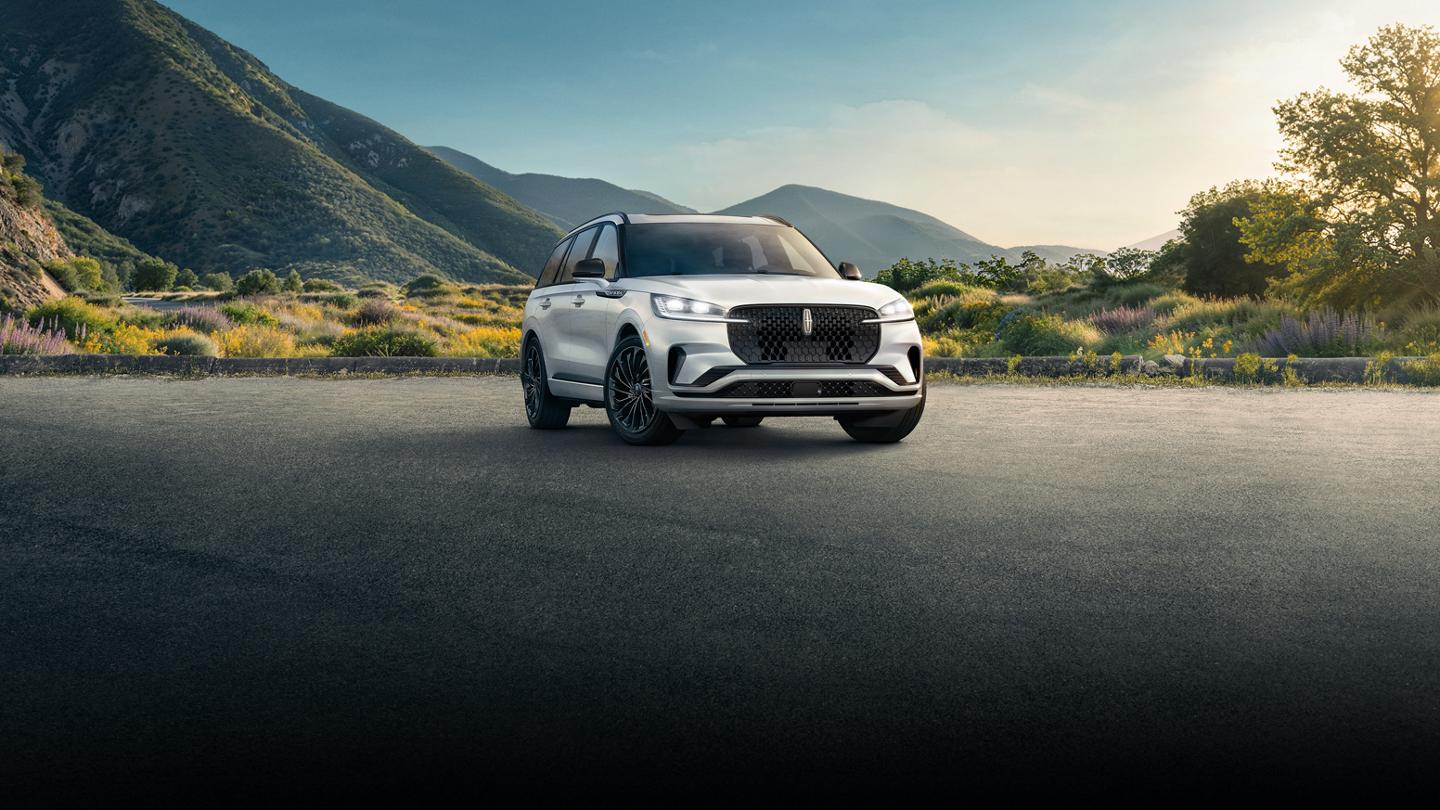 2026 Lincoln Aviator parked in a scenic area