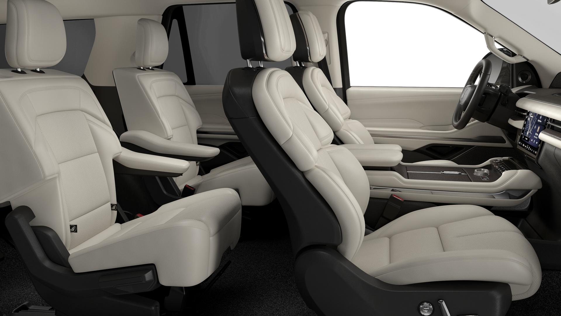 An interior view of the first-row seats of a 2027 Lincoln Navigator® SUV
