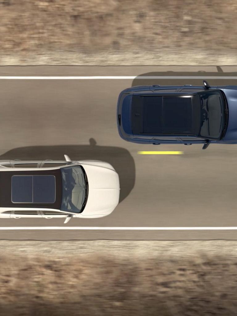 A 2026 Lincoln Aviator is shown passing another vehicle from above