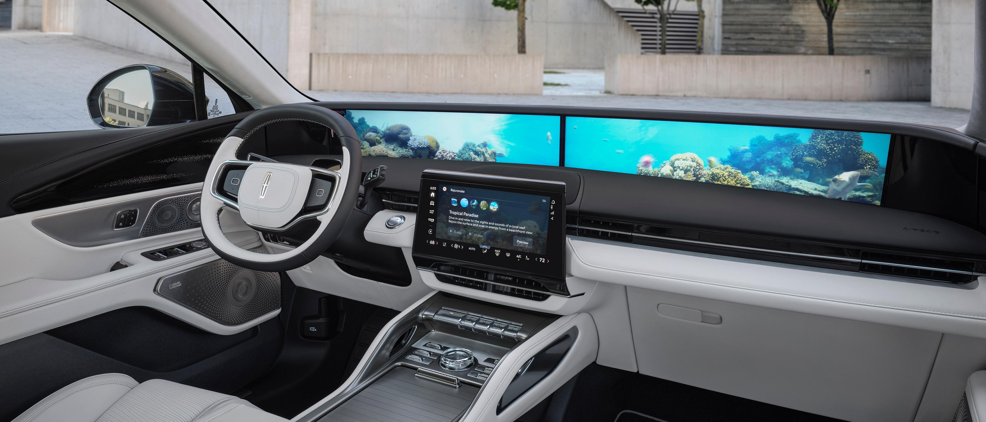 The Lincoln Rejuvenate experience shown on the panoramic display inside the 2027 Lincoln Nautilus® SUV