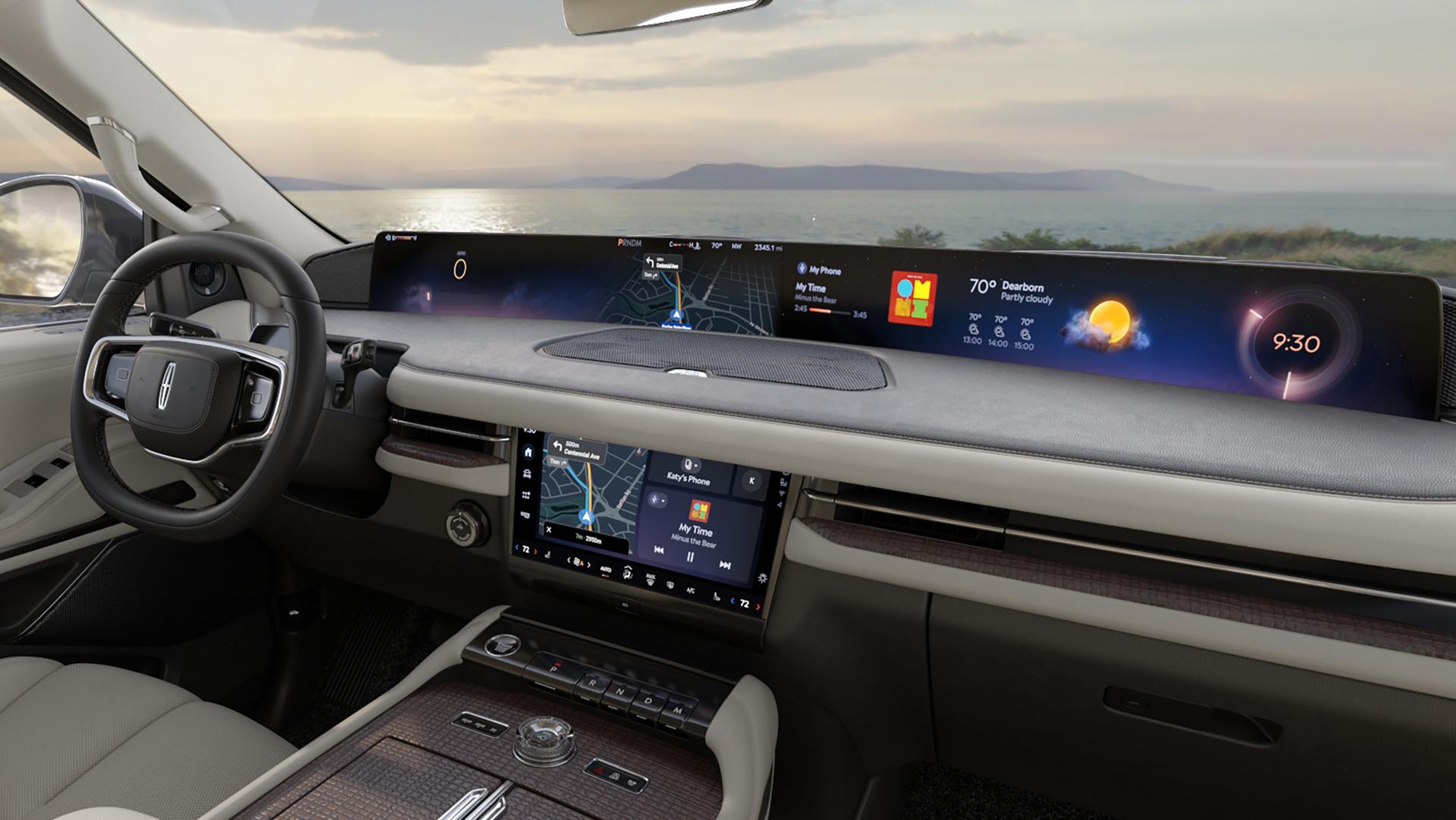 The 48-inch wide panoramic display inside a 2027 Lincoln Navigator®