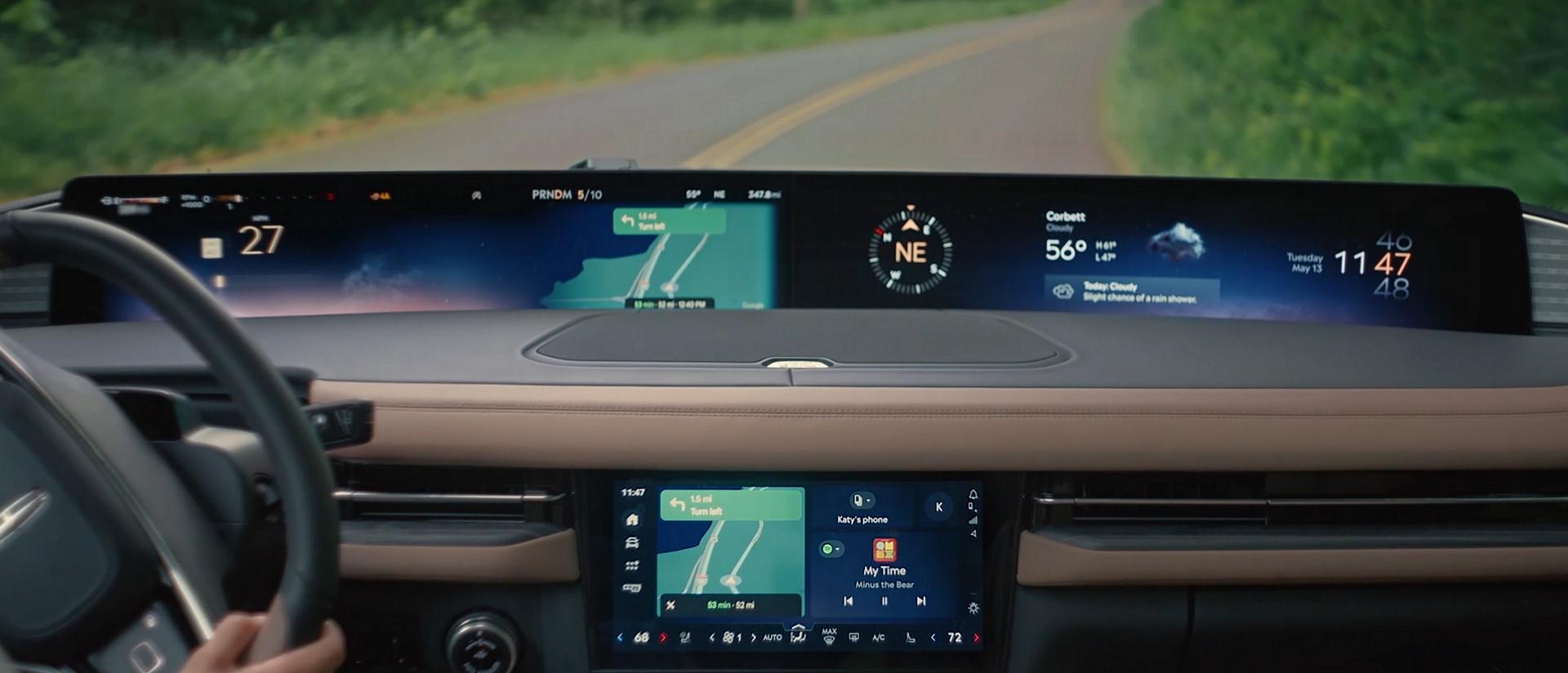 The 48" Panoramic Display spans the width of the interior in a 2026 Lincoln Navigator® SUV