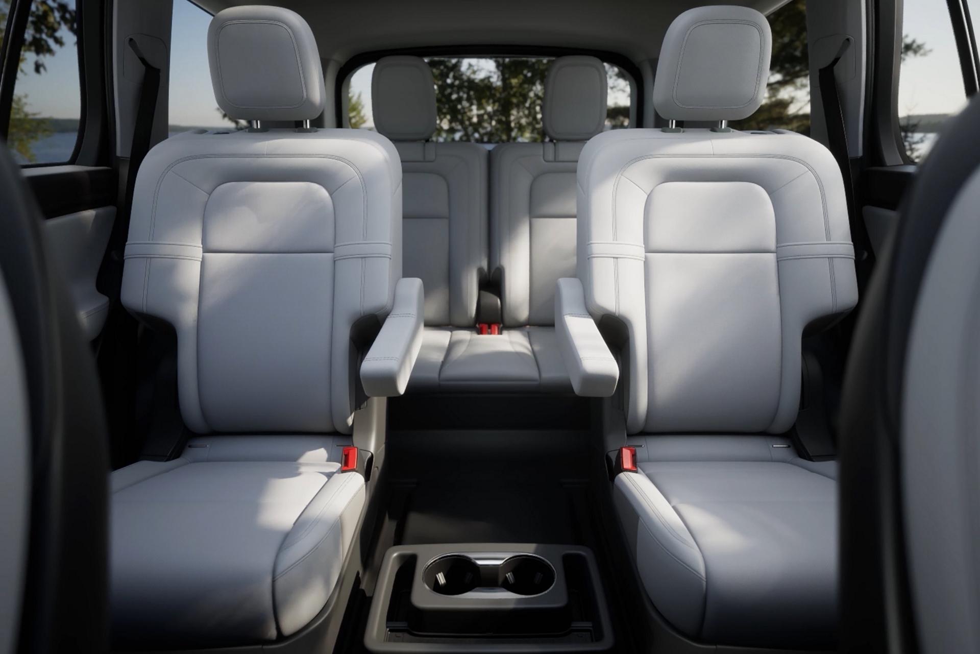 The second row of a 2027 Lincoln Aviator® with captain's chairs