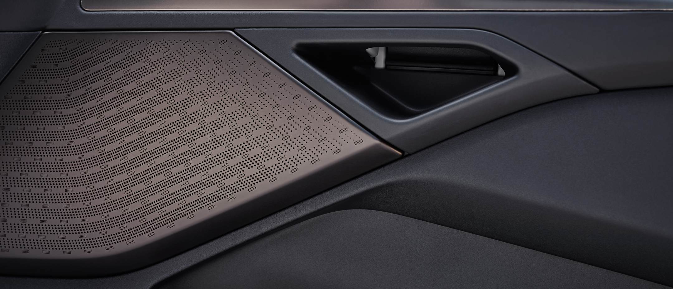 Revel Ultima 3D Audio System speaker grille inside the vehicle.