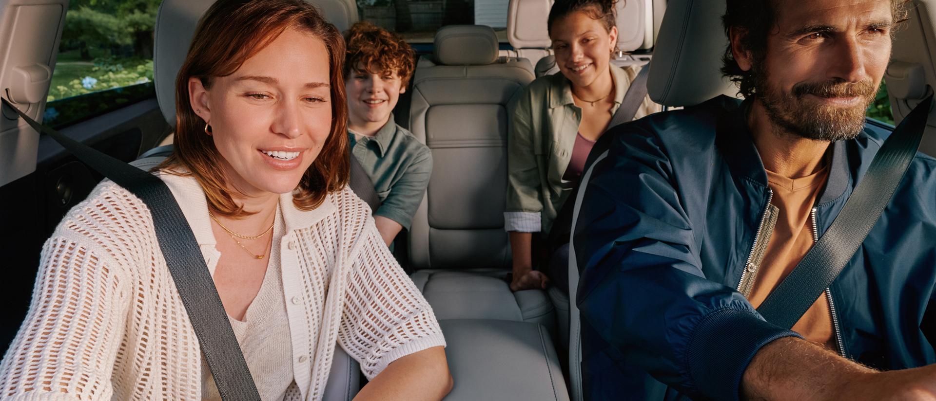 A family enjoys the spaciousness inside a 2027 Lincoln Aviator®