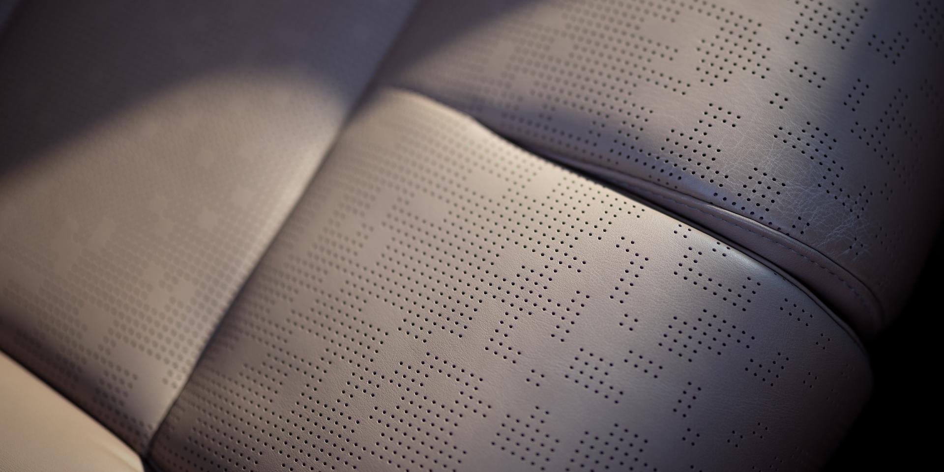 The perforation pattern in the front seat of a 2027 Lincoln Navigator® Black Label™ model