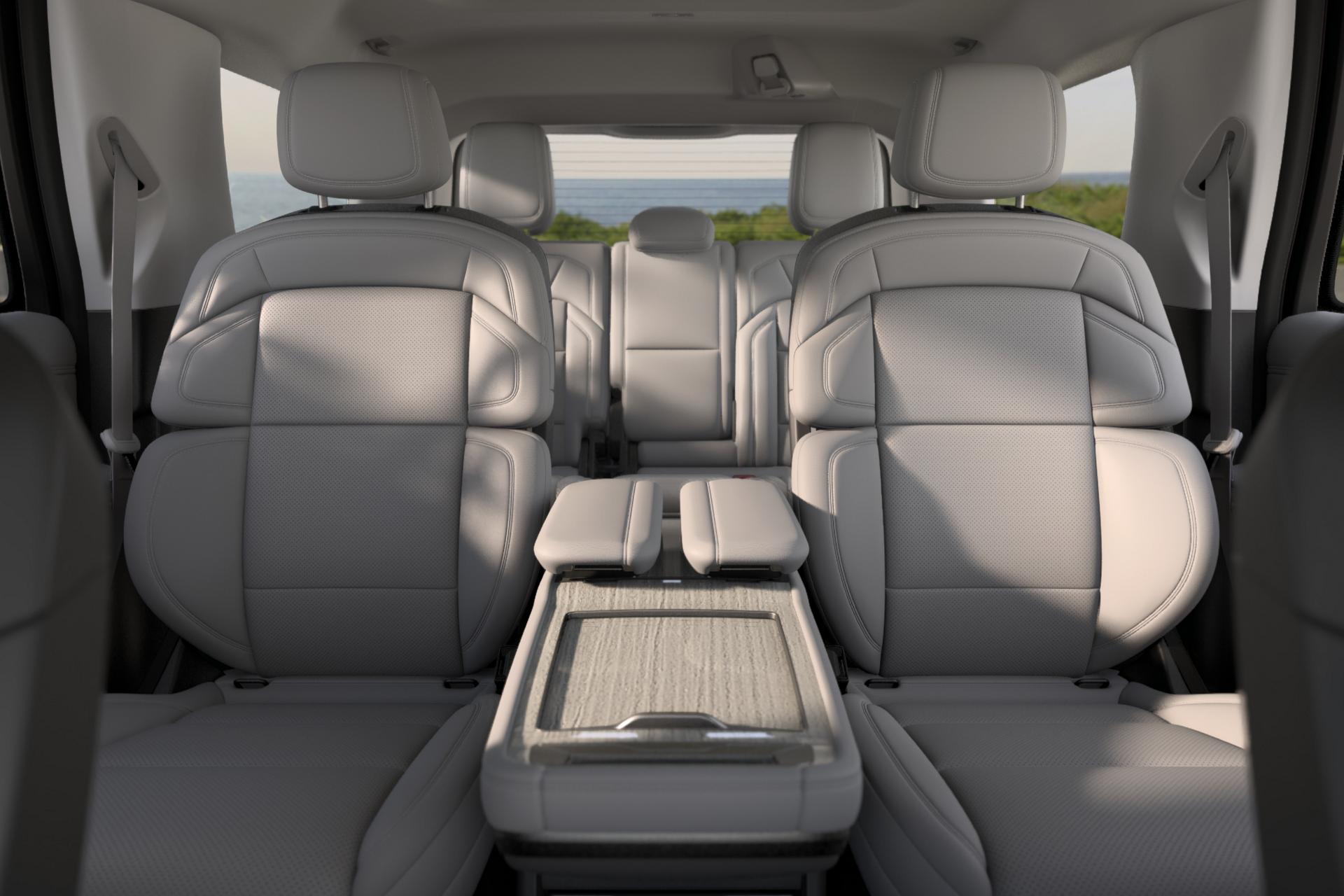 The various second row seating options for the 2026 Lincoln Navigator® are shown